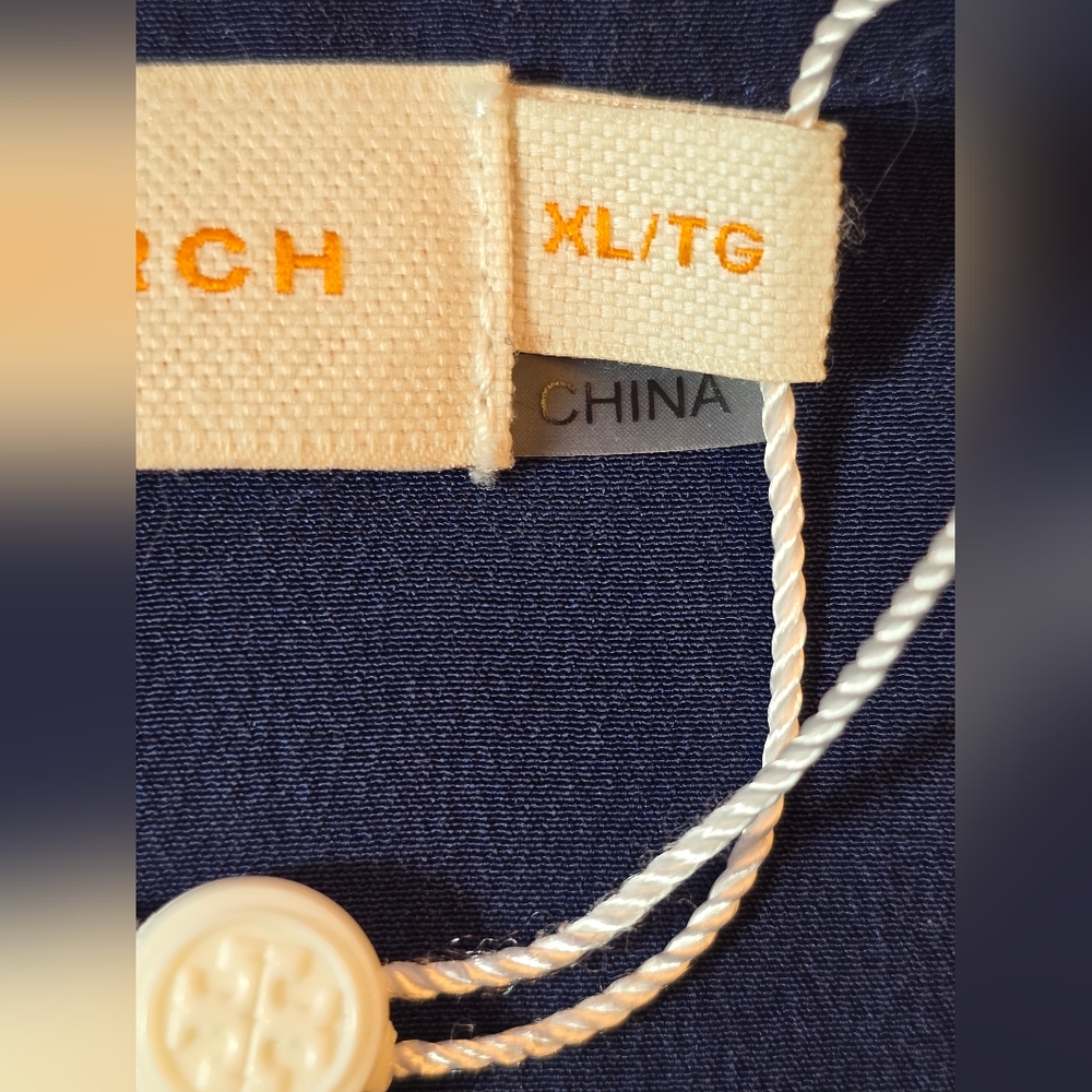 NWT Tory Burch Marguerite Blue Sleeveless Silk Designer Resort Romper Size XL - Picture 10 of 15